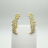 NEW Gold Plated CZ Climber Earrings in Sterling Silver 925