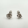 Vintage 18ct White Gold 0.40ct Diamond Solitaire Stud Earrings