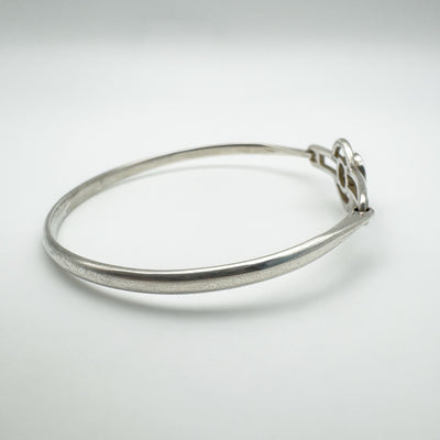 Contemporary / Modernist 2ct CZ Bangle in Sterling Silver 925 by Kit Heath