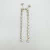 Long Dangly 3.40ct CZ Drop Earrings in Sterling Silver 925