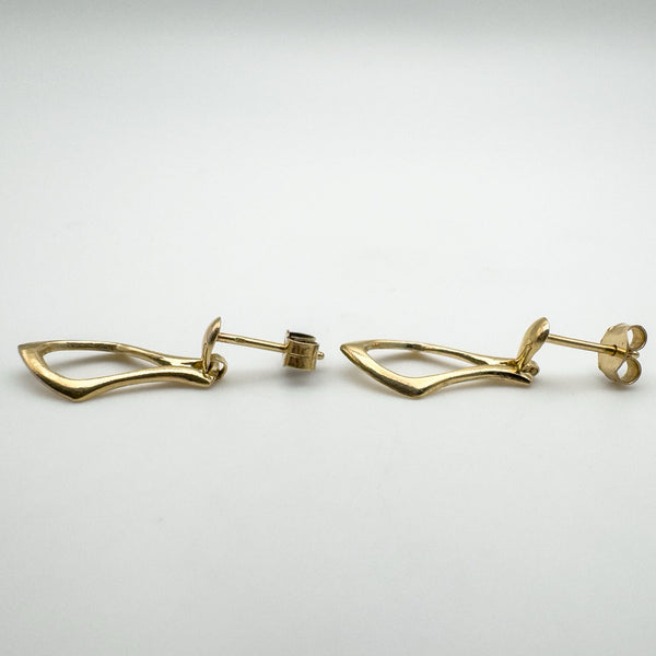 Vintage 9ct Gold Dangle Drop Earrings 375