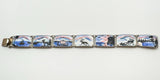 Vintage Norwegian Enamelled Bracelet in Sterling Silver 925
