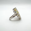 Huge 7.20ct Welo Fire Opal Heart Cocktail Ring in Sterling Silver 925 Size K - L