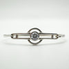 Contemporary / Modernist 2ct CZ Bangle in Sterling Silver 925 by Kit Heath