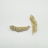 NEW Gold Plated CZ Climber Earrings in Sterling Silver 925
