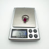 3.5ct Natural Ruby & Rose Cut Diamond Ring in Sterling Silver 925 Size N - O