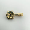 9ct Gold 0.20ct Blue Diamond Dainty Pendant / Charm (Birmingham 2010)