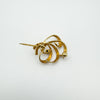 Vintage Gold Plated Sapphire Brooch 