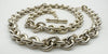 Vintage 20” Donut Links Chain & T-Bar in Sterling Silver 925 Edinburgh 1997 94g