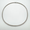 Two Tone Flat Link 16” Collar Necklace in Sterling Silver 925