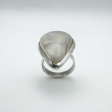 Huge 17ct Moonstone Solitaire Ring in Sterling Silver 925 Size N - O Heavy 10g