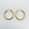 Vintage 9ct Gold Chunky Twisted Hoop Earrings