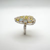 Huge 7.20ct Welo Fire Opal Heart Cocktail Ring in Sterling Silver 925 Size K - L