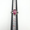 3.5ct Natural Ruby & Rose Cut Diamond Ring in Sterling Silver 925 Size N - O