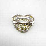 Huge 7.20ct Welo Fire Opal Heart Cocktail Ring in Sterling Silver 925 Size K - L