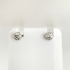 Vintage 18ct White Gold 0.40ct Diamond Solitaire Stud Earrings
