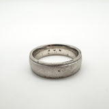 CZ Trilogy Matt Band / Ring Sterling Silver 925 Size P