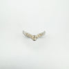 Vintage V Shaped Diamond Cut Ring in Sterling Silver 925 Size L - M Stacking