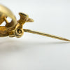 Vintage Gold Plated Sapphire Brooch 