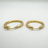 Vintage 9ct Gold Chunky Twisted Hoop Earrings