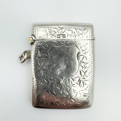 Antique Engraved Vesta Case Chunky Locket in Sterling Silver 925 (Birm 1912) 24g