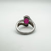 3.5ct Natural Ruby & Rose Cut Diamond Ring in Sterling Silver 925 Size N - O