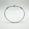 Contemporary / Modernist 2ct CZ Bangle in Sterling Silver 925 by Kit Heath