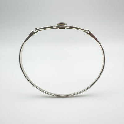 Contemporary / Modernist 2ct CZ Bangle in Sterling Silver 925 by Kit Heath