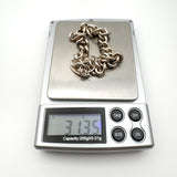 Vintage Curb Links Bracelet with Heart Padlock in Sterling Silver (London 1978)
