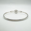 Contemporary / Modernist 2ct CZ Bangle in Sterling Silver 925 by Kit Heath