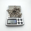 Chunky 18” Donut Links Chain T-Bar & Heart Charm Necklace Sterling Silver 98g